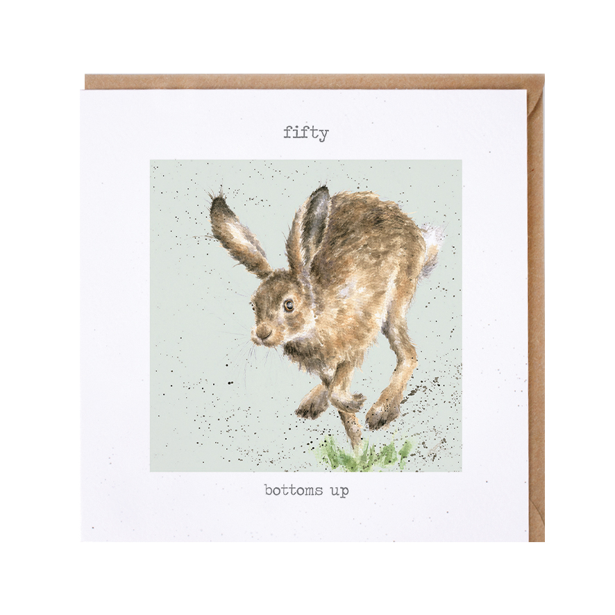 Hare 50th birthday card