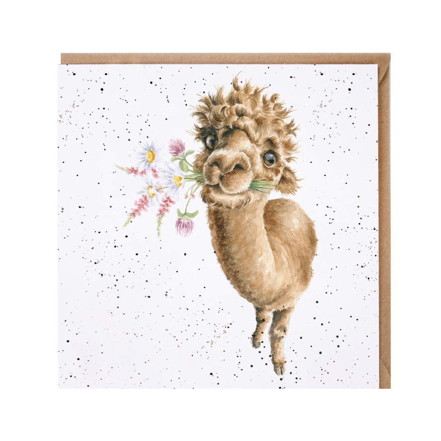 'Hand-Picked For You' alpaca card