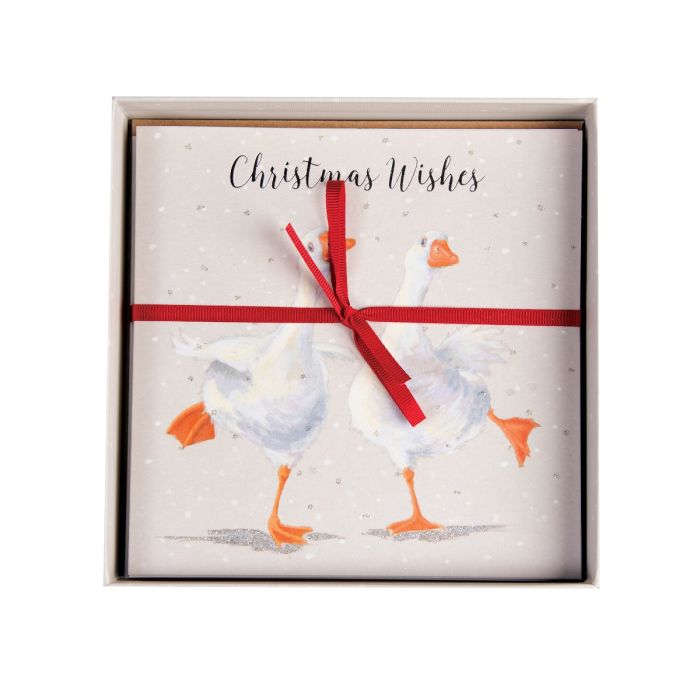 &#039;Dancing on Ice&#039; goose luxury boxed Christmas cards