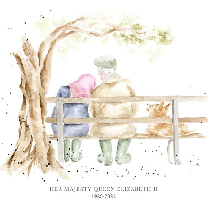 The　charity　Her　Majesty　commemorative　Queen'　print