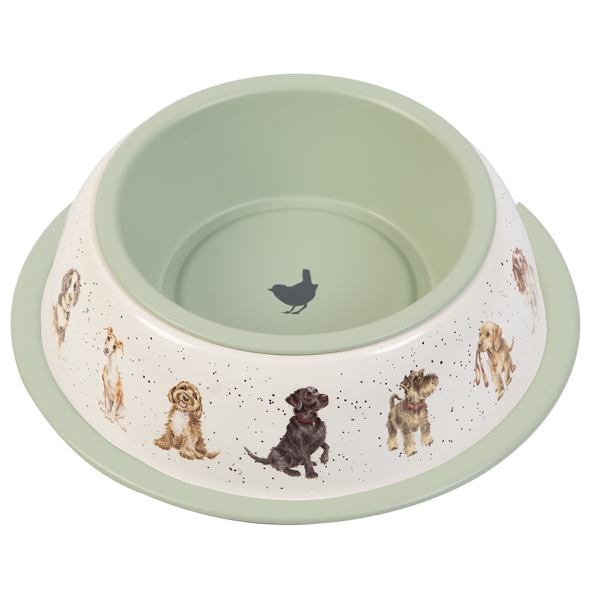 Illustrated dog food bowl