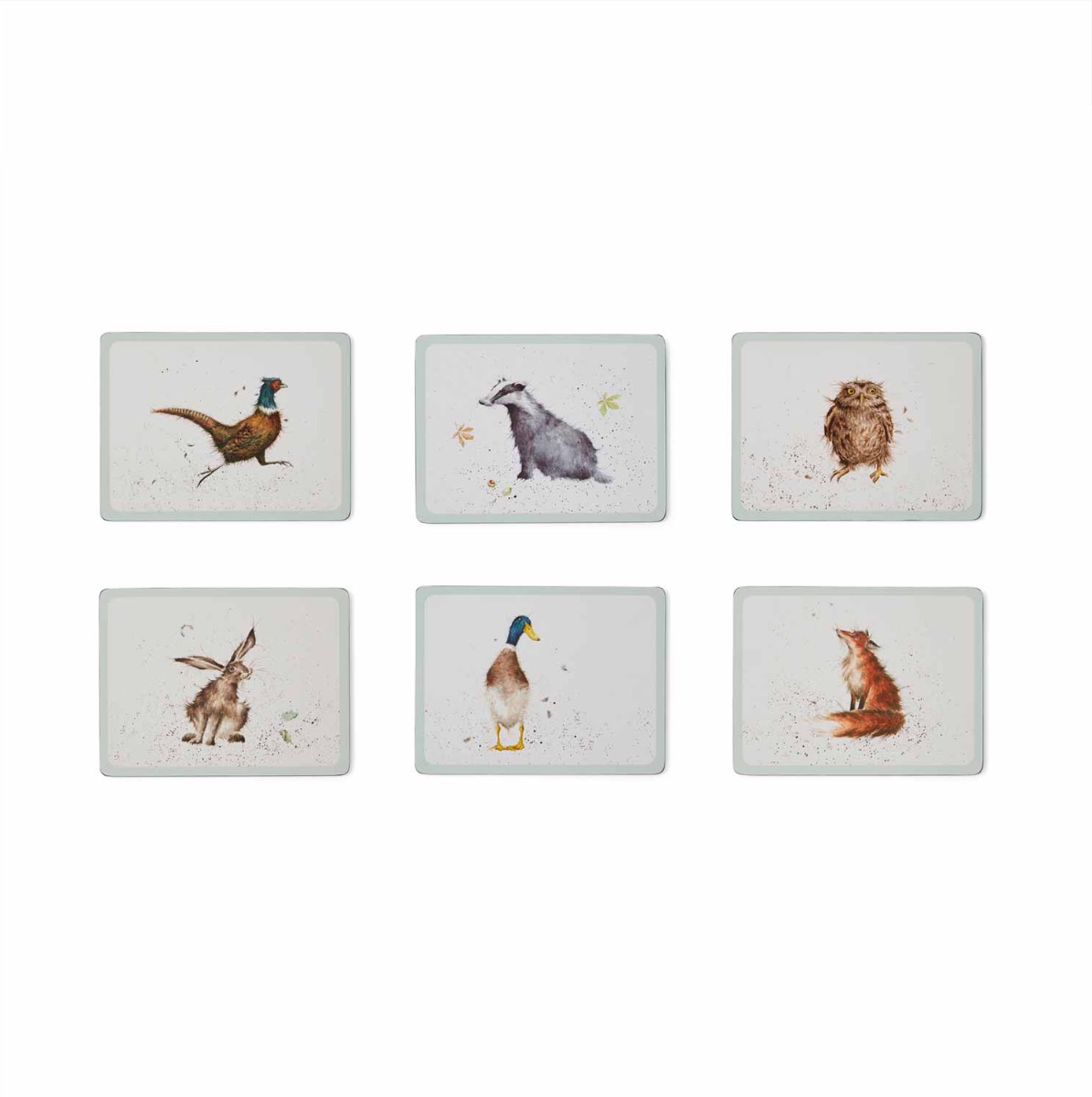 &#039;Country Set&#039; Country animal placemats