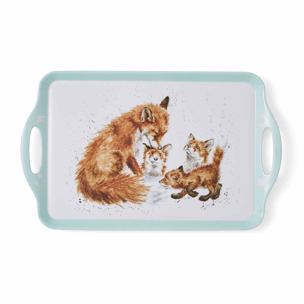 Fox and cub large tray