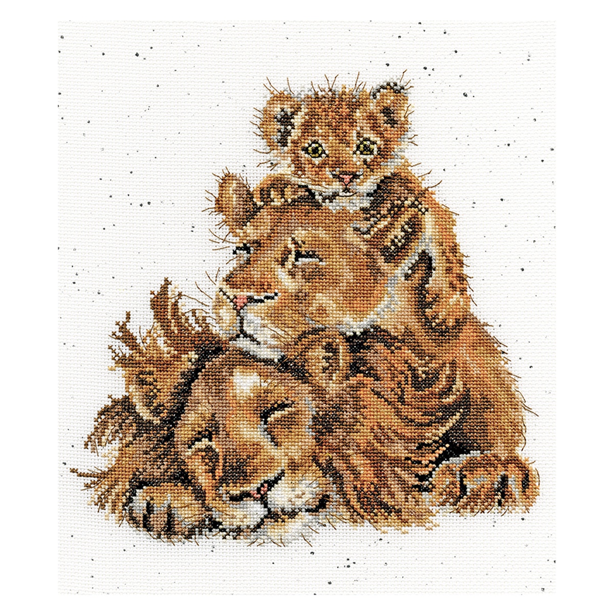 &#039;Family Pride&#039; lion cross stitch