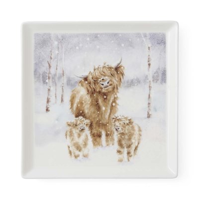 'A Highland Christmas' Square Plate