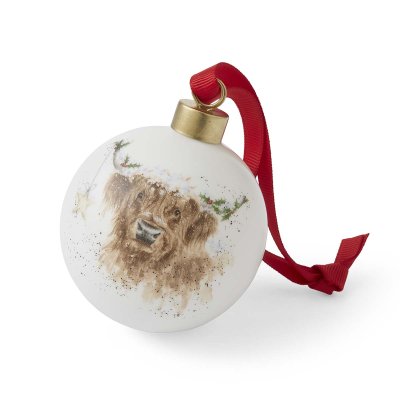 'Highland Star' Highland Cow Christmas bauble