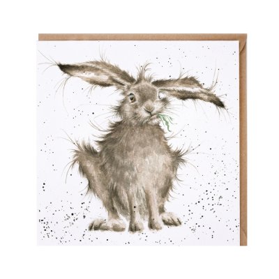 'Hare-Brianed' hare card