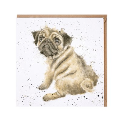 'Pug Love' pug card
