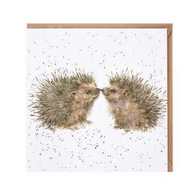 'Hogs and Kisses' hedgehog card