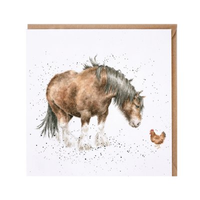 'Farmyard Friends' horse card