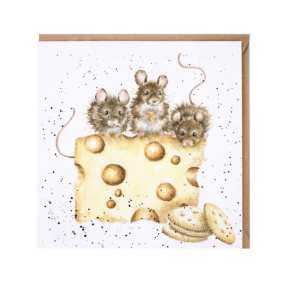 'Crackers about Cheese' mouse card