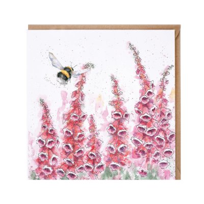 'A Cottage Garden' bee card