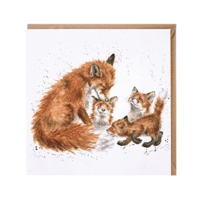'The Bedtime Kiss' fox card