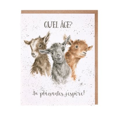 Goat French birthday card