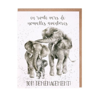 Elephant family French card