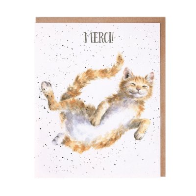 Cat French thank you card