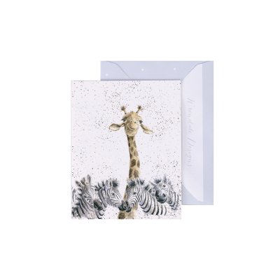 Giraffe and zebra mini card