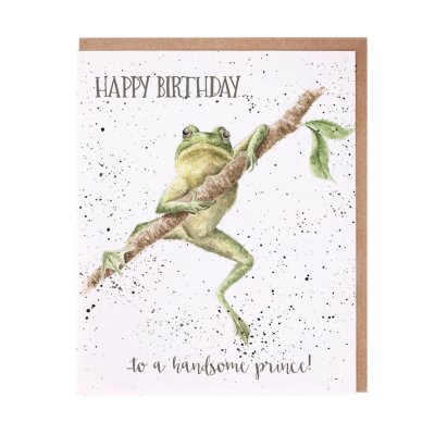 Frog on a branch birthday card