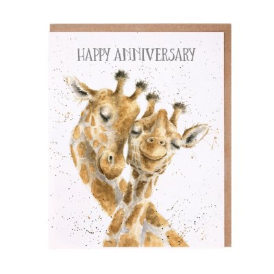 Giraffe anniversary card