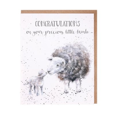 Sheep new baby card