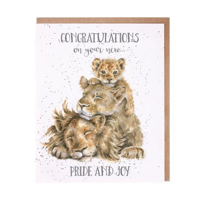 lion new baby card