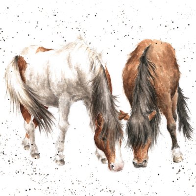 'Stable Mates' horse artwork print