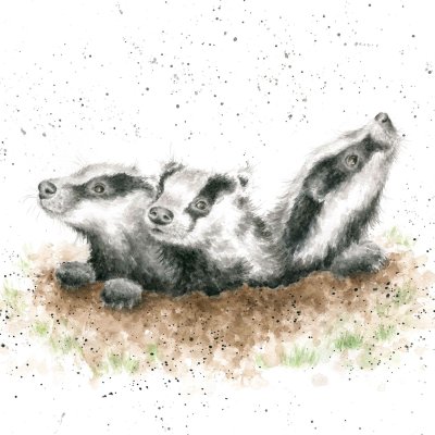 'The First Adventure' badger artwork print