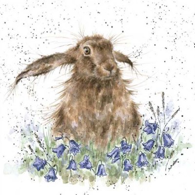 'Bright Eyes' hare artwork print