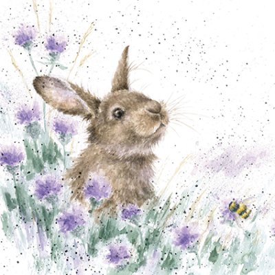 'The meadow' rabbit artwork print