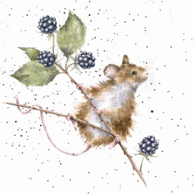 'Brambles' mouse on brambles artwork print