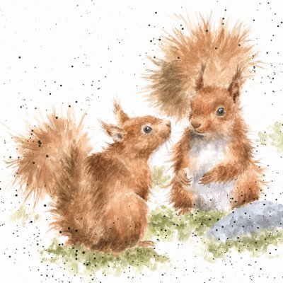 'Between Friends' squirrel artwork print