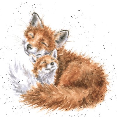 'True Love' fox and cub artwork print