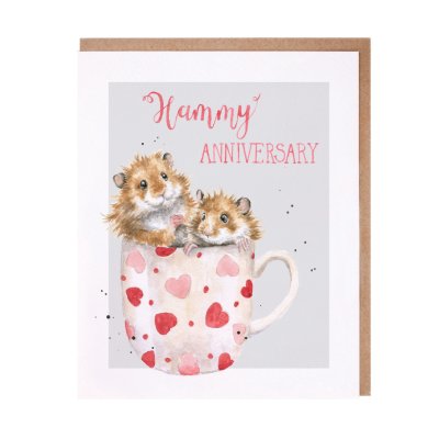 'Hammy Anniversary' hamster card