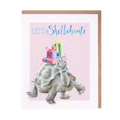 'Shellebrate' tortoise birthday card