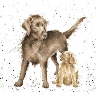 'Puppy Love' Labrador artwork print