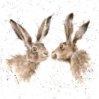 'The Kiss' hare artwork print