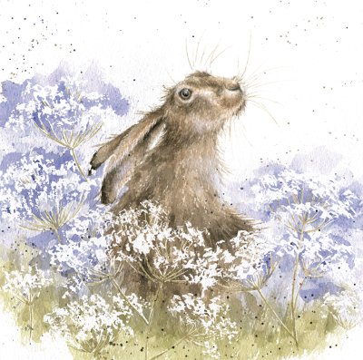 'Here For You' hare artwork print