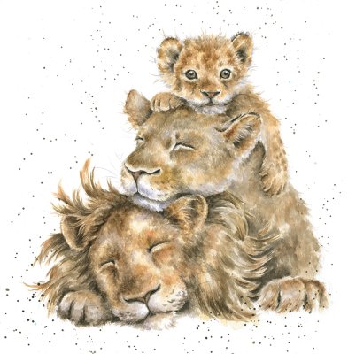'Family Pride' lion artwork print