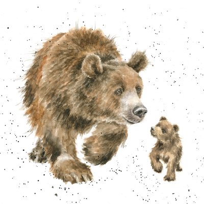 'In My Footsteps' bear artwork print