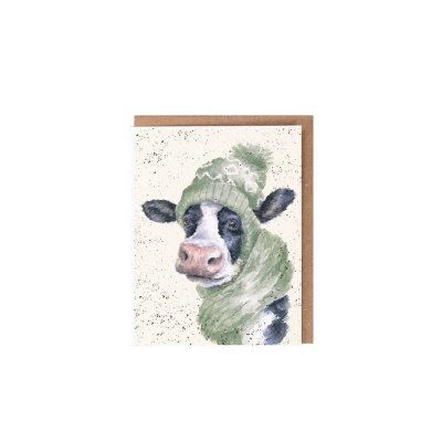 Cow mini Christmas card