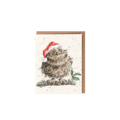Owl mini Christmas card