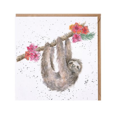 Sloth greeting card