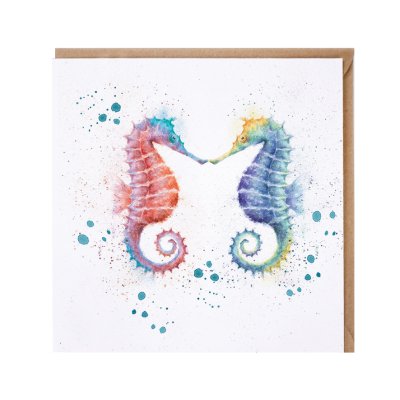 Seahorse greeting card