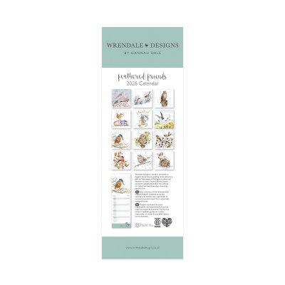'Feathered Friends' Slim Calendar 2026