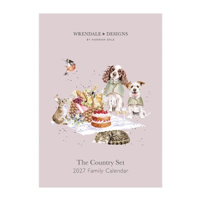 Family Calendar 2027 with illustrated animals 