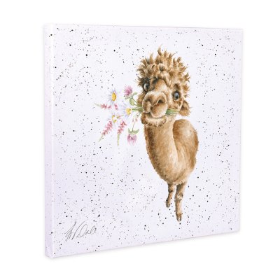 Hand-Picked for You alpaca canvas print
