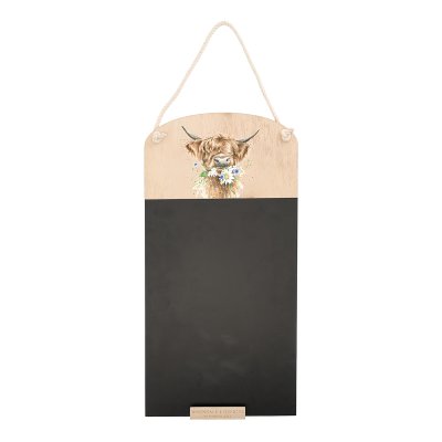 Chalkboard with highland cow design