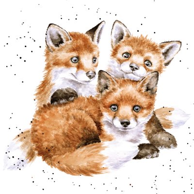 'Snug as a Cub' fox cub artwork print