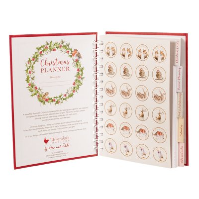 Animal-themed Christmas planner book