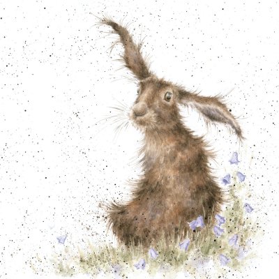 'Harebells' hare artwork print